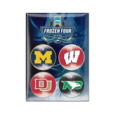 2026 Frozen Four Denver Wisconsin North Dakota Michigan Vegas 4 Team Magnet