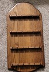 Wooden Collectible Spoon Display Rack Holder, 20x10 Inch, Brown, 24 slots — photo 1
