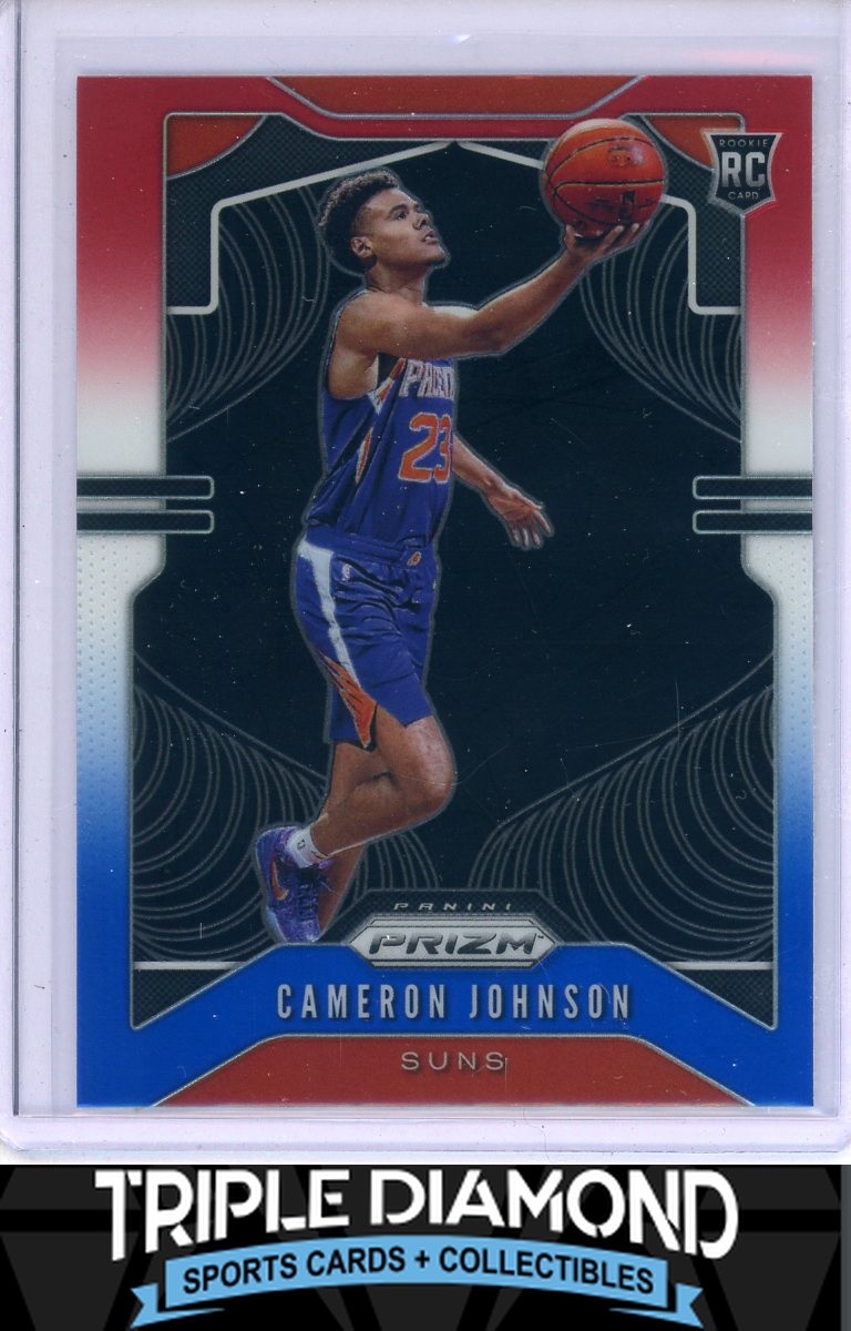 2019-20 Panini Prizm Cameron Johnson Rookie RC Red White Blue Prizm Z616