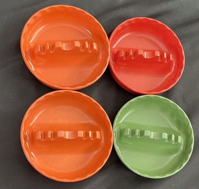 4 GES-LINE 331 Melmac Vtg ASHTRAYS Made USA MCM Tobacciana Accessory **READ**
