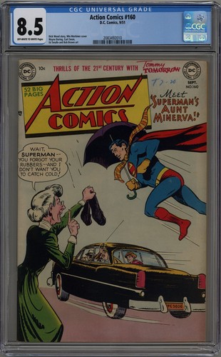 ACTION COMICS #160 CGC 8.5 OFF-WHITE TO WHITE PAGES DC COMICS 1951