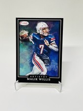 2022 SAGE Artistry Series Malik Willis Rookie Card Black Border Tennessee Titans