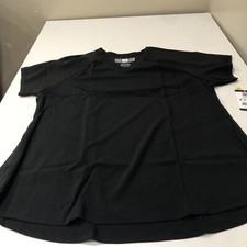 WonderWink Renew Women's Yoga V-Neck Scrub Top Black Size XL