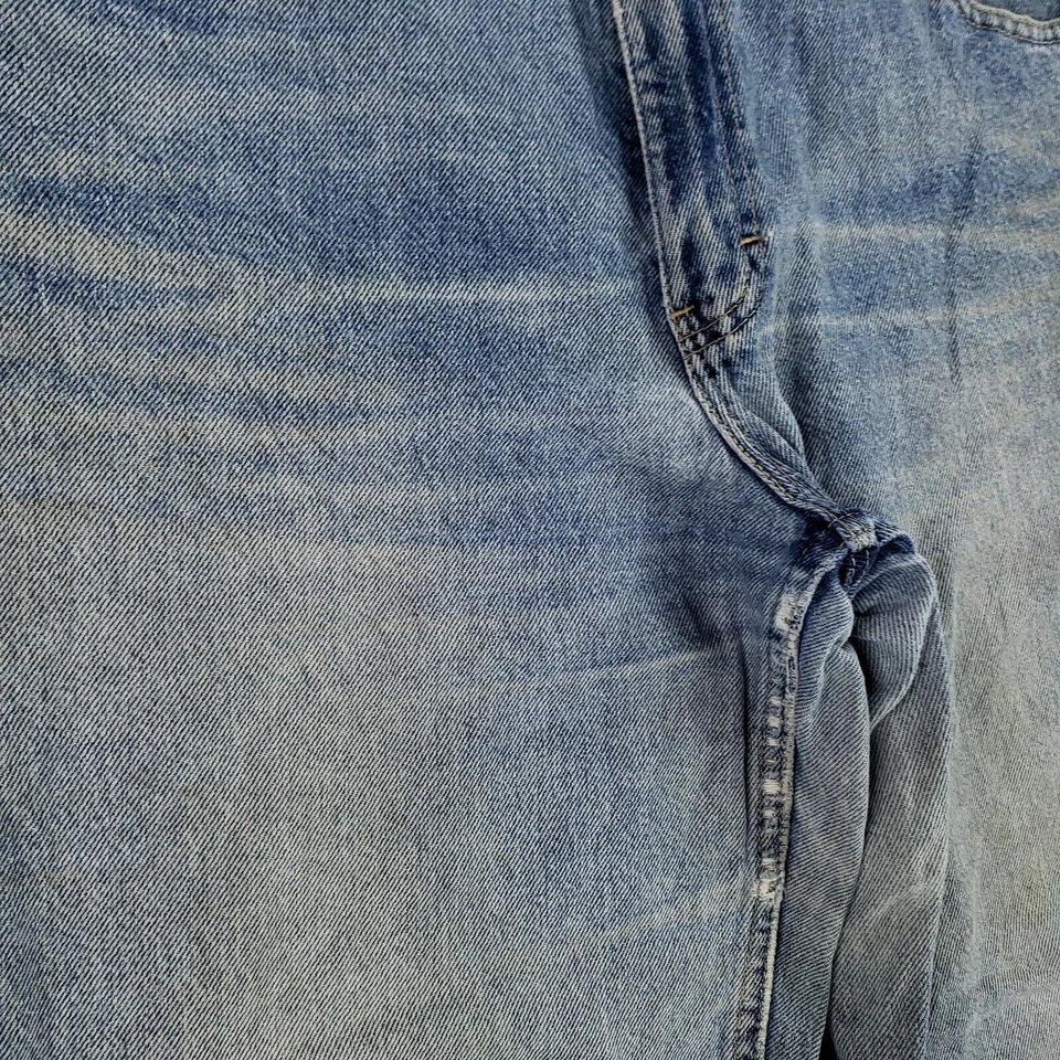 Jeans feminino vintage Brittania tamanho 14 cintura alta pesado desbotado desgastado anos 90 - Imagem 4 de 4