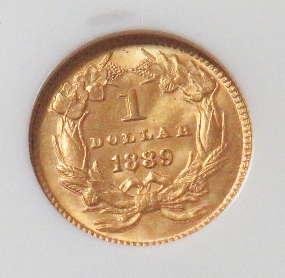 1889 GOLD $1 DOLLAR PRINCESS HEAD COIN NGC MINT STATE 64 | eBay