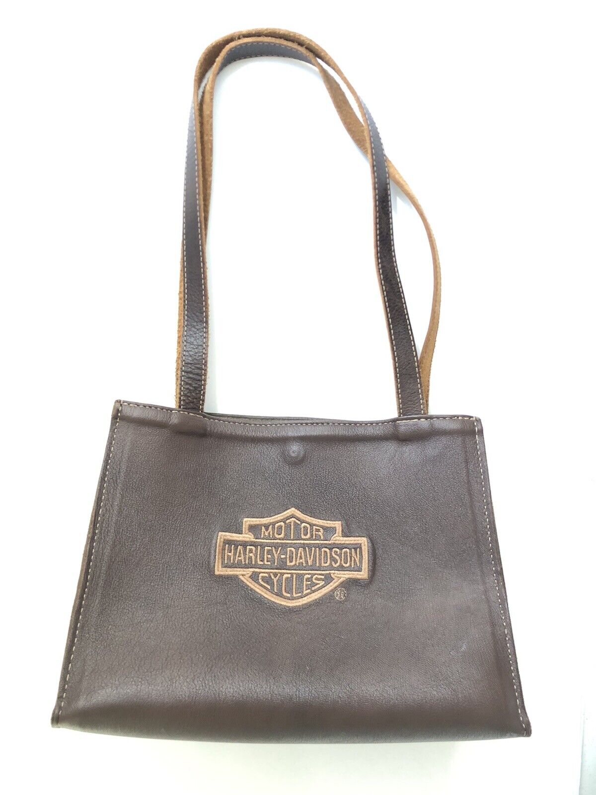 Vintage Harley Davidson Handbag Leather Brown Purse ZCXZ