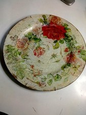 Piatto da parete in vetro decorato a mano