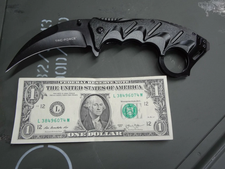 *PRECIO ESPECIAL* Navaja de Bolsillo Asistida Tac-Force Karambit Garra de Carey Táctica Foto 3 de 4