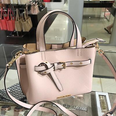 NEW Michael Kors Pebbled Leather Crossbody Bag (Light Pink/Blush Color)