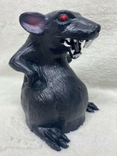 Large Standing Black Fake Rat 7" Prop Halloween Haunted House Table Decoration
