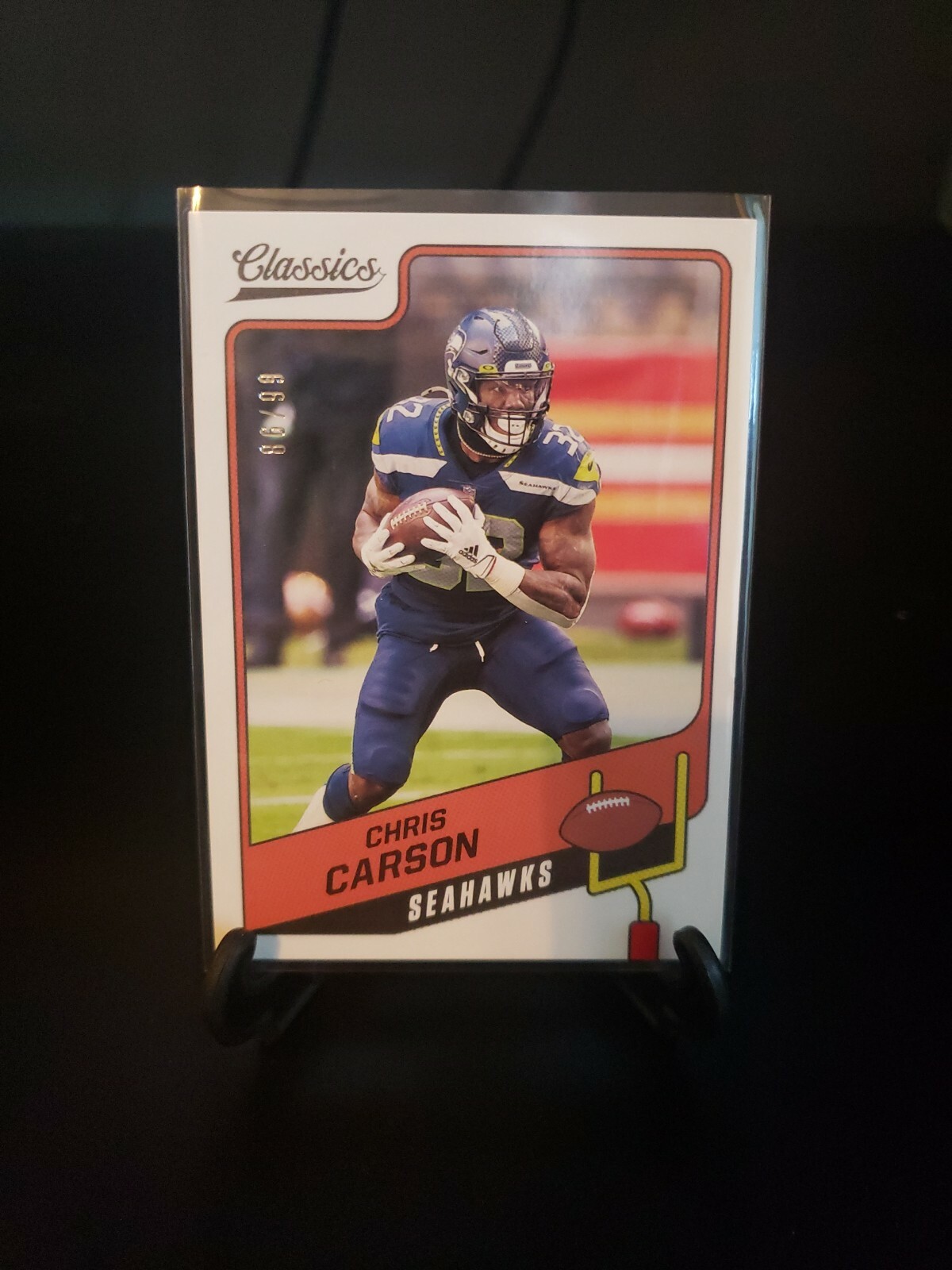 Carson 87 2021 Panini Classics - Chris Carson #87 Red Back /99 for sale online | eBay
