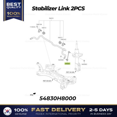 ⭐Genuine⭐ Stabilizer Link 2PCS 54830H8000 for Hyundai Accent Kia