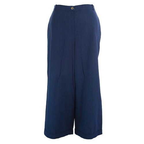 MARINA RINALDI Women's Navy Rodi Wide Leg Flax Pants 12W / 21 $410 NWT |  eBay