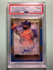 2020 Topps Five Star YORDAN ALVAREZ Rookie Blue Auto /25 PSA 9 ASTROS #FSAYA RC