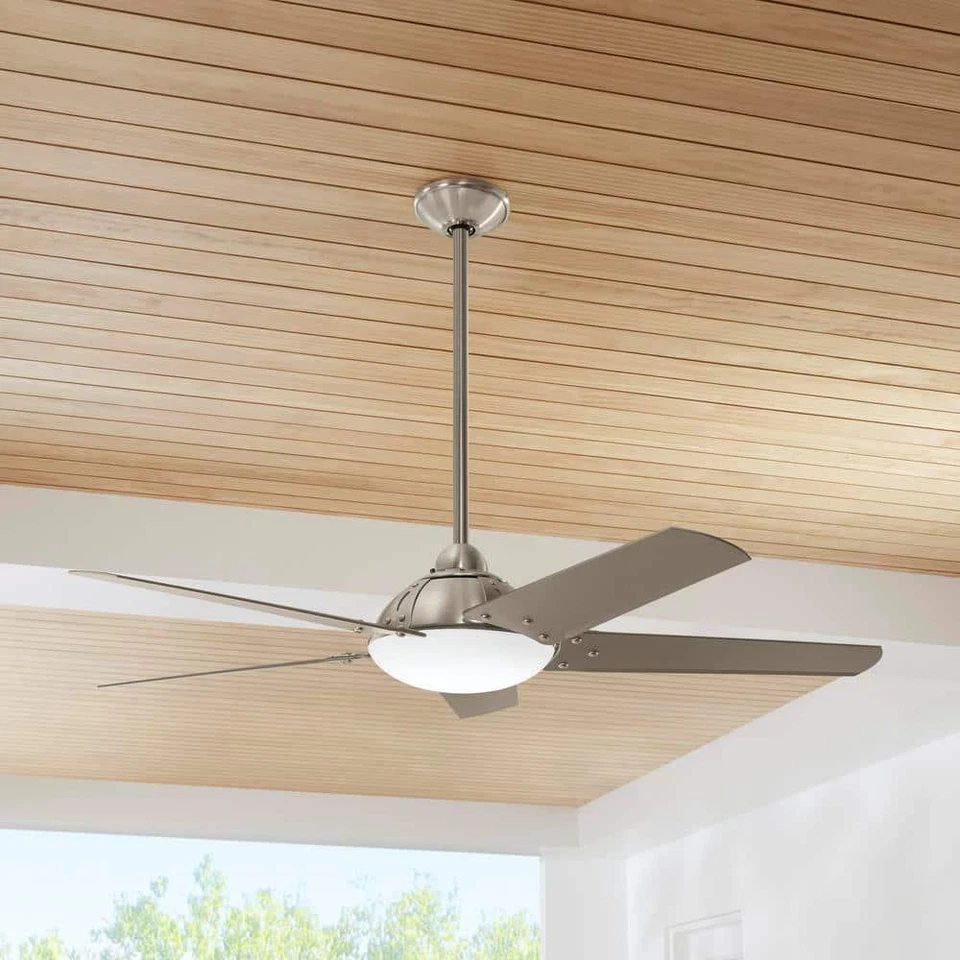 54 inch outdoor led ceiling fan with light kit and remote 3-speed damp rated - Image 2 of 4