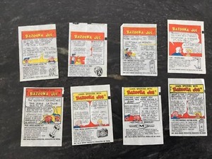 gum bazooka bubble joe lot strips wrappers vertical comic piece series