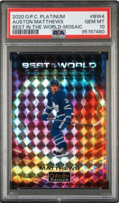 2020-21 O-Pee-Chee Platinum - Best in the World Mosaic #BW-4 Auston Matthews