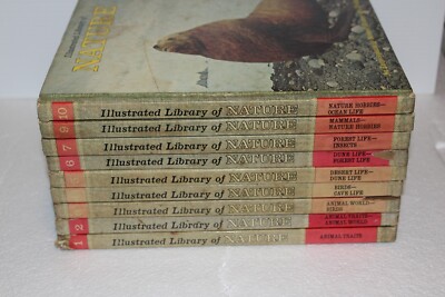 ILLUSTRATED LIBRARY OF NATURE 9 BOOKS HOME SCHOOLING NATURAL HISTORY