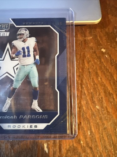 Micah Parsons 2021 Panini Chronicles Playoff Momentum Rookies Rookie RC #PMR-35 - Picture 2 of 6
