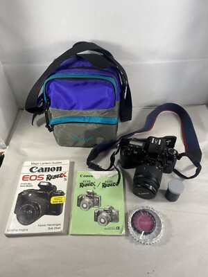 Canon EOS Rebel XS Camera Zoom Lens 35-50mm Untested *NEEDS REPAIR* Back Flap