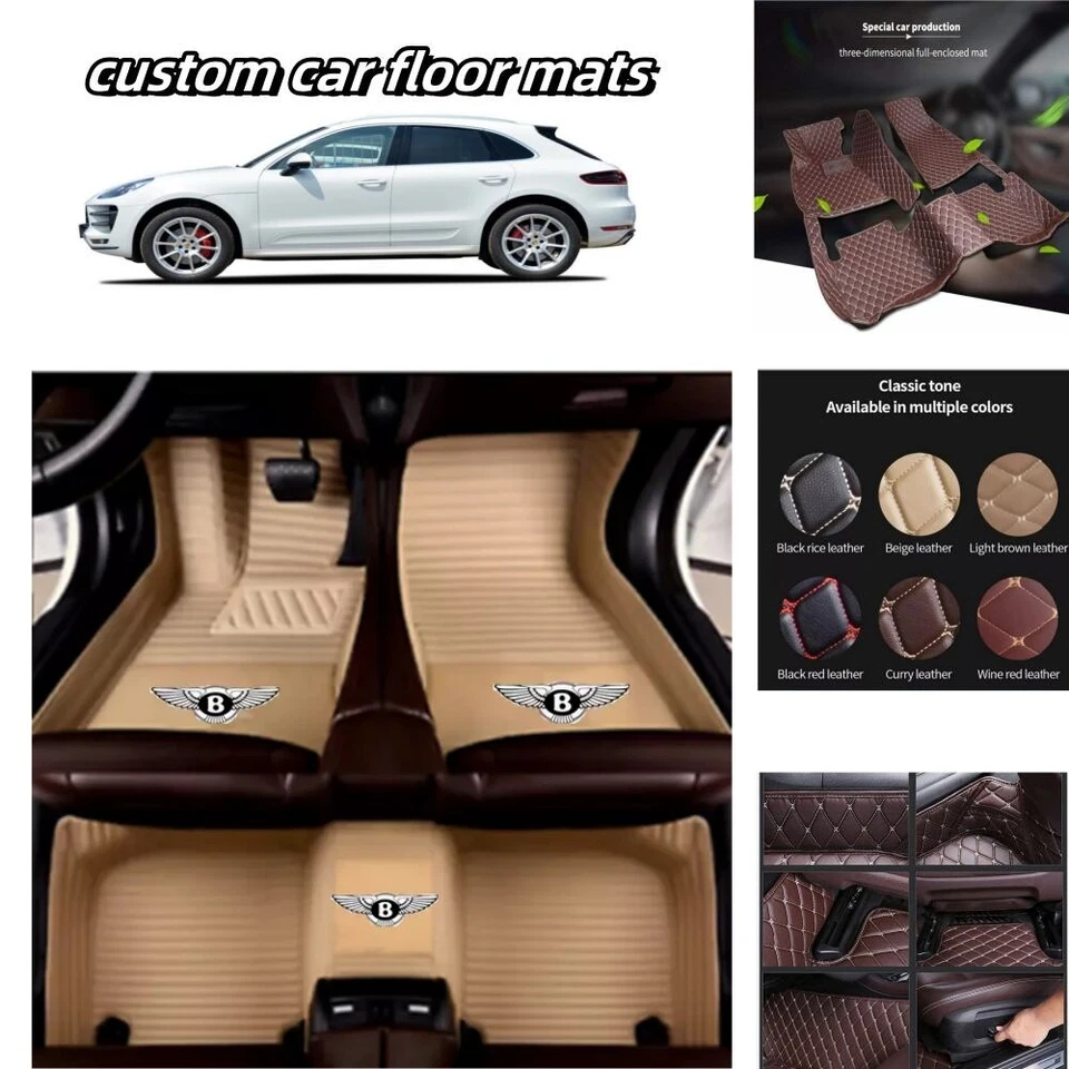 Fit For Bentley Continental GT Car Floor Mats Luxury Custom All Weather Carpets Foto 2 de 4