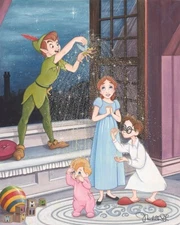 Peter Pan Disney Michelle St. Laurent Signed Lt Ed 195 Just a Little Pixie Dust