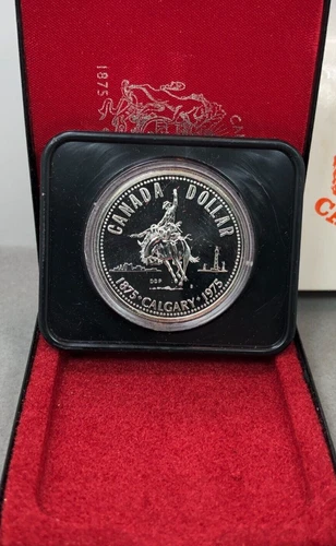 1875 - 1975 Canada Silver Dollar ~ Calgary ~ 50% Silver ~ PROOF-LIKE