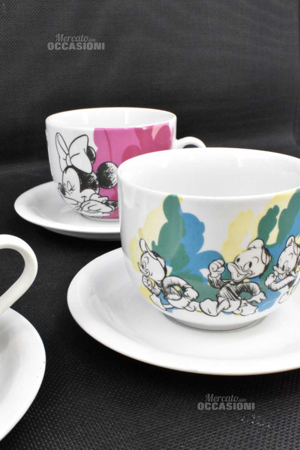 Set 4 Cups Breakfast Disney IN Table + Saucers eBay