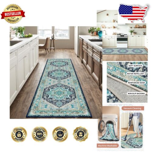 Elegant Bohemian 2x8 Area Rug - Soft Washable & Non-Slip for Living Room & More