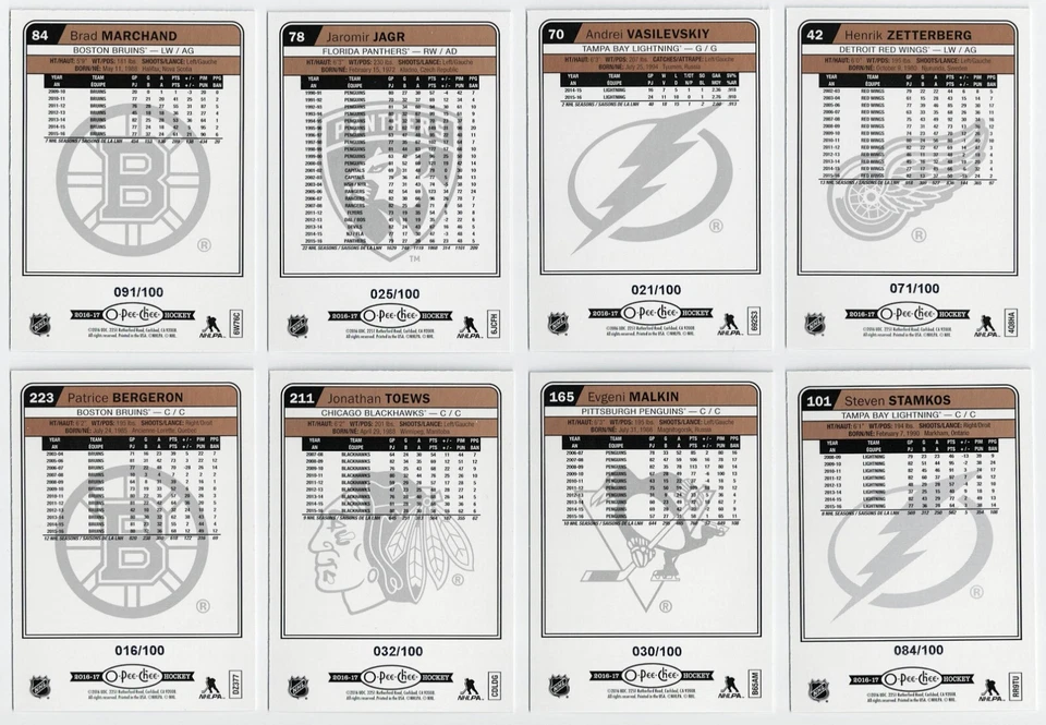 2016-17 16-17 O-Pee-Chee OPC Black Rainbow Foil #/100 Pick From List #1 to 250 - Image 2 of 2