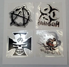 Vending Machine Tattoo Sticker Set Anarchy Chrome Skull Tribal Comic Decal