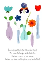 Encouragement Challenge Tough Times Botanical Flowers Dayspring Greeting Card