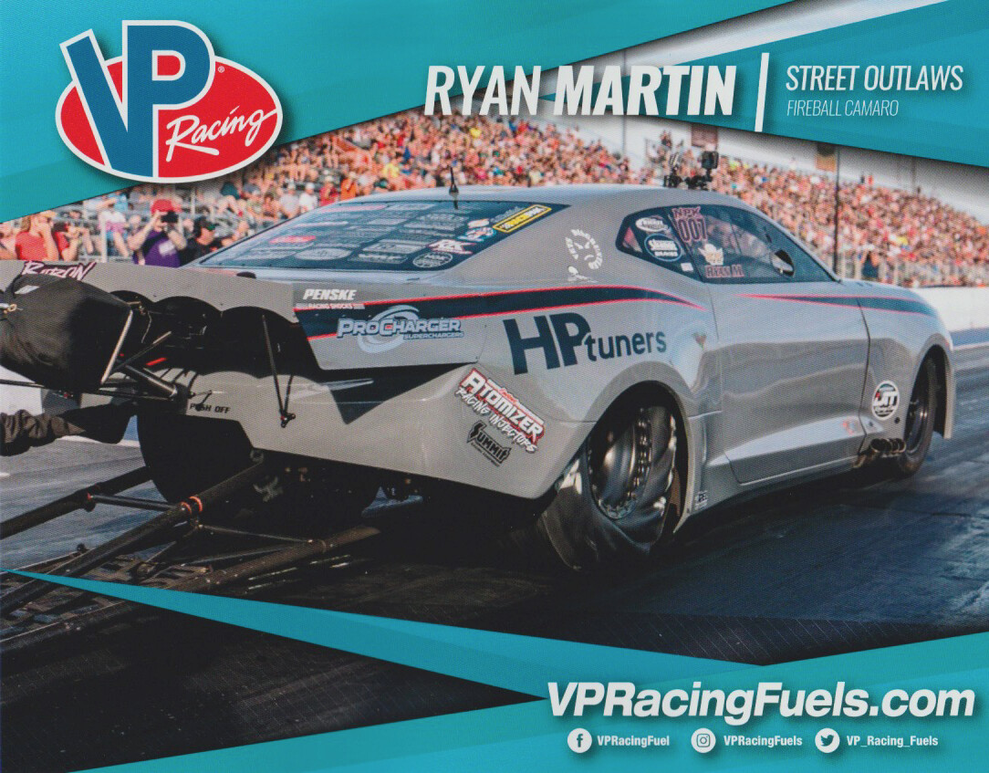 2021 Ryan Martin VP Racing Fuels Chevy Camaro SEMA Show Street Outlaws Hero  Card | eBay