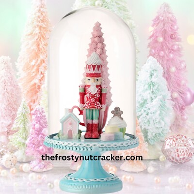 Regency International 16'' Resin Candy Pedastal Nutcracker CLOCHE Gingerbread