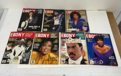 1980'S - 1990'S EBONY MAGAZINE LOT OF 7 OPRAH MURPHY JACKSON PUBLICATIONS