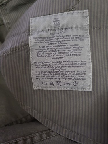 995$ Brunello Cucinelli mens Dyed Sage Denim Five Pocket Jeans sz:US L /52 EU - Picture 5 of 22