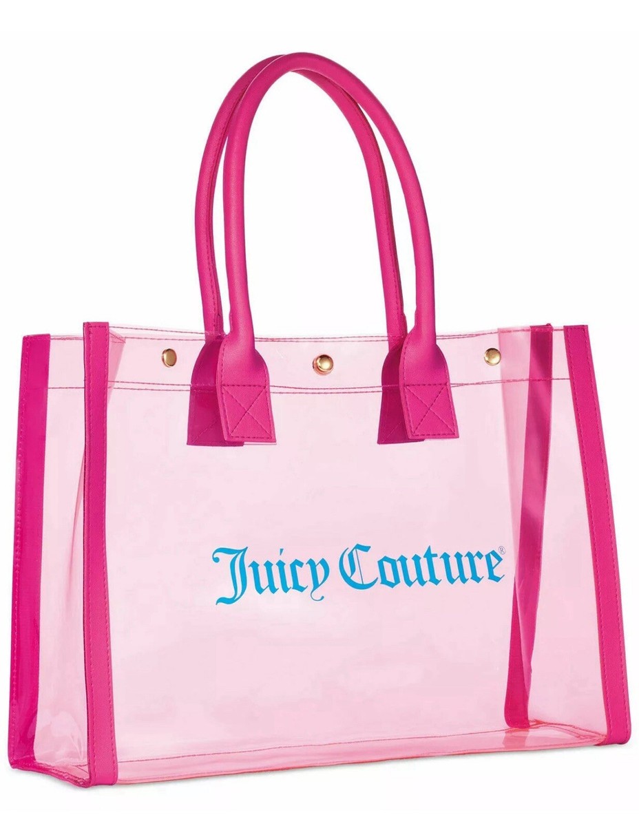 JUICY COUTURE Transparent Clear See Through Tote Bag Purse Large