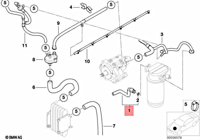 Genuine BMW E39 Sedan Wagon Fuel Feed Line OEM 13532246973 | eBay