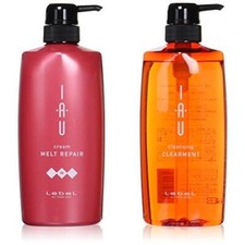 LebeL IAU Cleansing Clearment Shampoo & IAU Cream Melt Repair Trattamento 600ml 