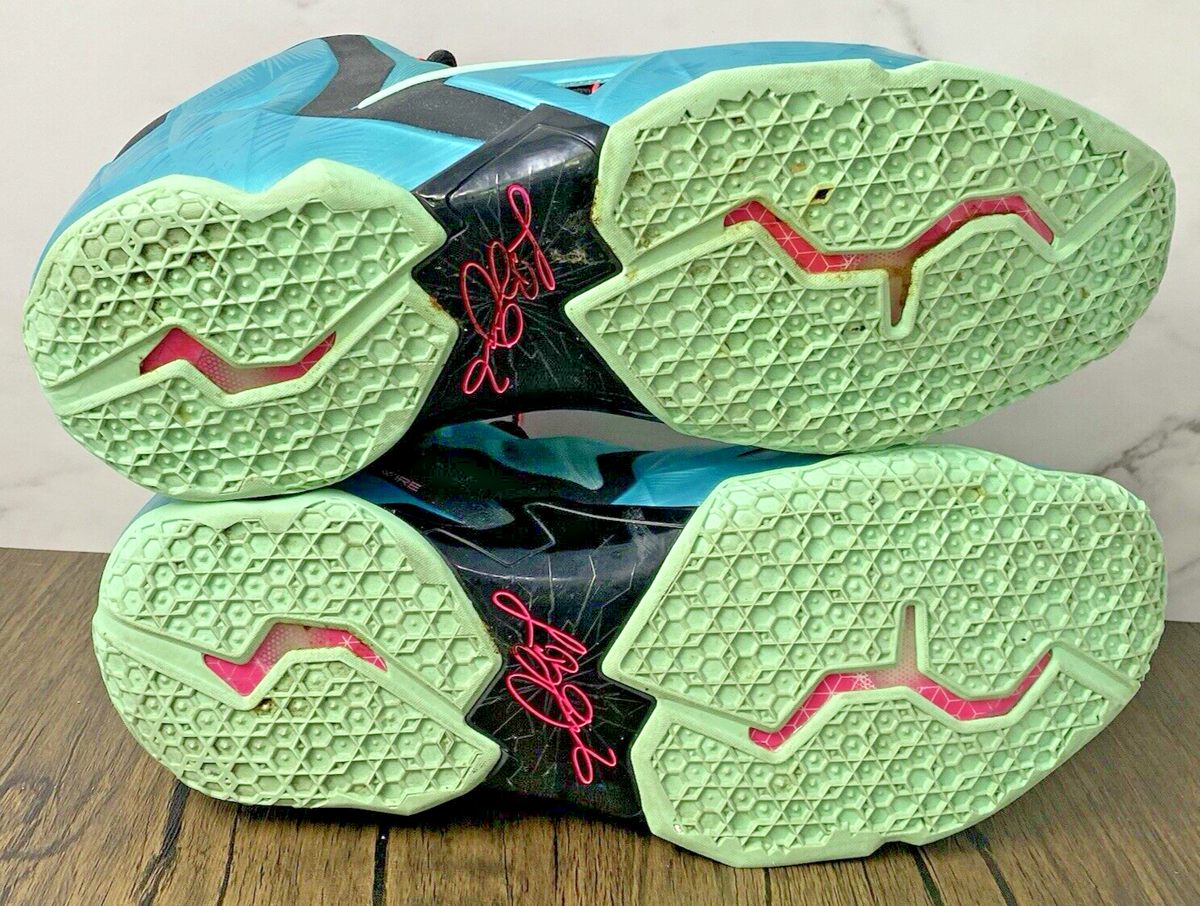 NIKE LeBron X1 11 Flywire SOUTH BEACH Turquoise Black Shoes  display picture 1