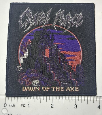 Cruel Force Dawn Of The Axe Black Border Woven Patch 