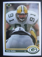 Brian Noble Green Bay Packers Upper Deck 1991 NFL