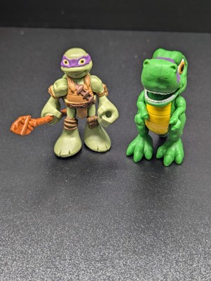 TMNT Teenage Mutant Ninja Turtles Half Shell Heroes Donnie w T Rex Action Figure
