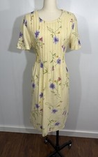 Vintage Dress Cottage Linen 1990s Medium