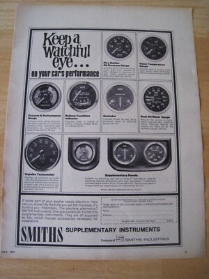 HALTEN SIE EIN WACHSAMES AUGE AUF DIE PERFORMANCE SMITHS INST 1967 WERBUNG A4 AKTE 38
