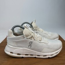 Womens On Cloudnova White Mesh Athletic Running Sneakers Shoes Size 9 M