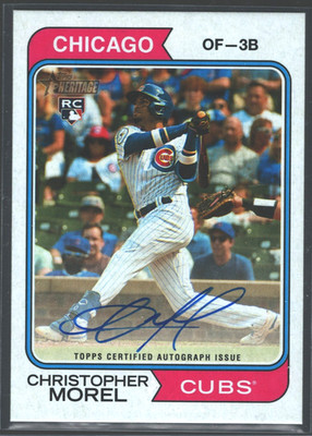 2023 Topps Heritage - Real One Autographs #ROA-CM CHRISTOPHER MOREL (RC)
