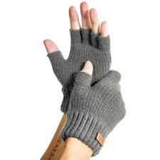 Fingerless Gloves for Women Men, Winter Warm Alpaca Wool Stretch Knit Adult H...