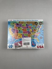 USA Map Jigsaw Puzzle 850 Pieces Re-marks 50 State Mini Puzzles Giant Map Set