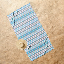 BEACH TOWELS Striped Cotton-Blend Absorbent Choose Your Color